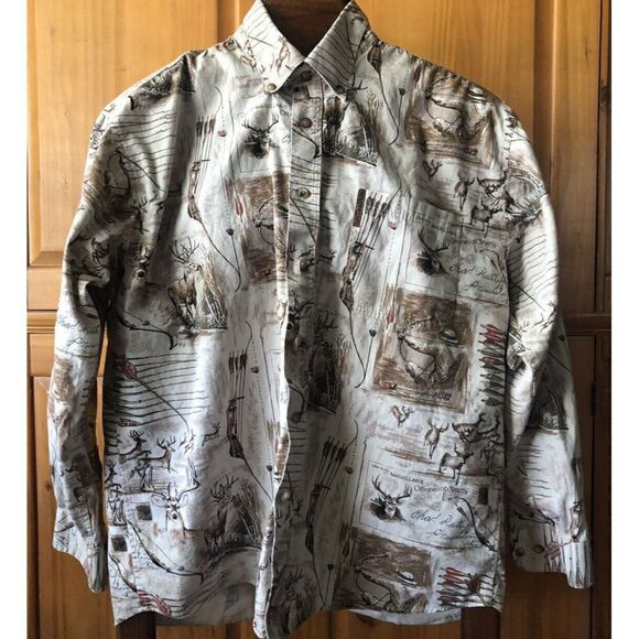 Magellan Sports Wear Long Sleeve Button Down Size L - Picture 1 of 7